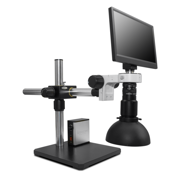 Scienscope Macro Digital Inspection System And Dome LED Light On Single Arm Stand MAC3-PK5S-DM